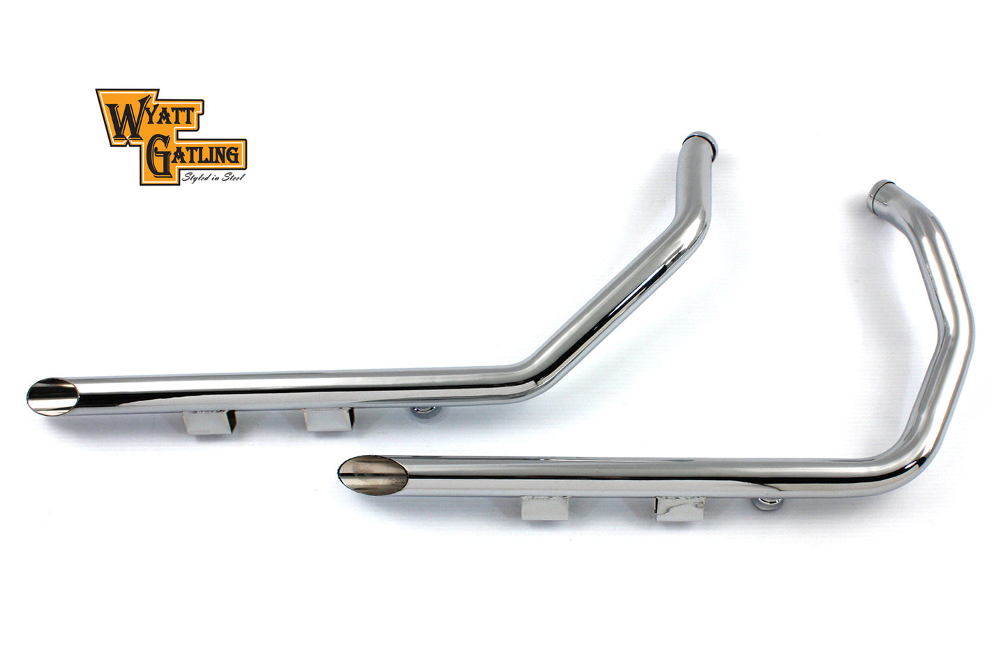Wyatt Gatling Exhaust Drag Pipe Set Slash Cut