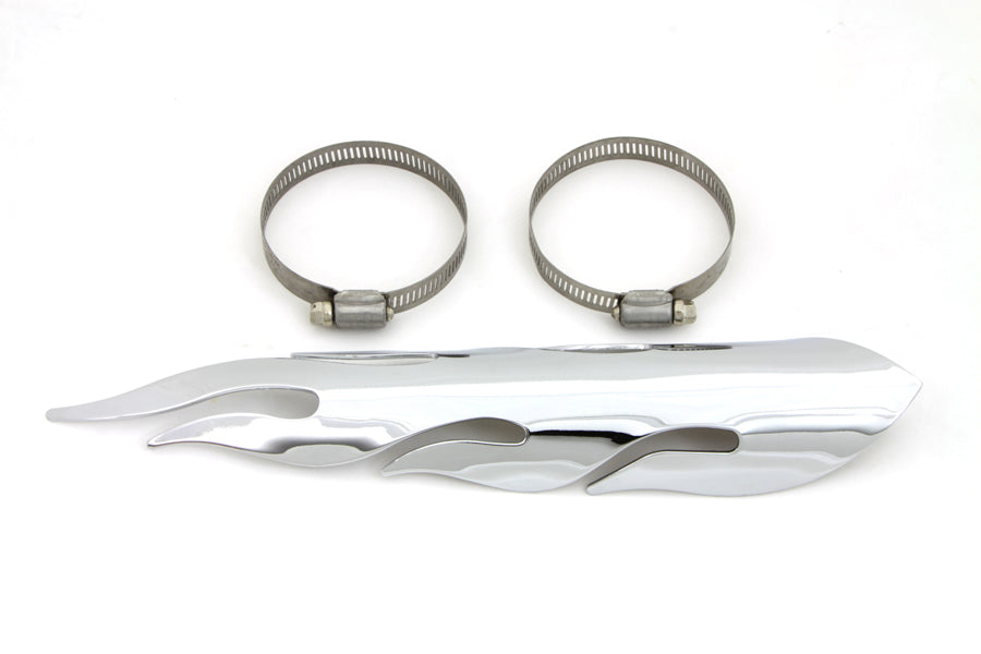 Exhaust Heat Shield Flame Style