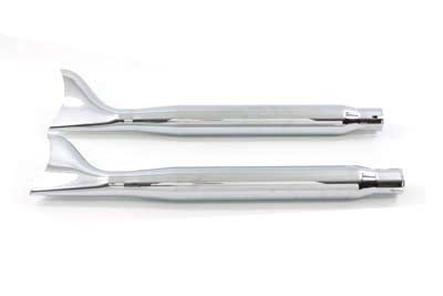 Chrome Tapered Fishtail Muffler Set 27",Y
