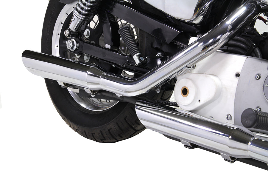 Wyatt Gatling Down Slash Slip-On Muffler Set Chrome