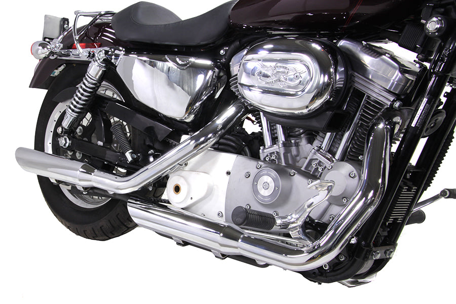 Wyatt Gatling Down Slash Slip-On Muffler Set Chrome