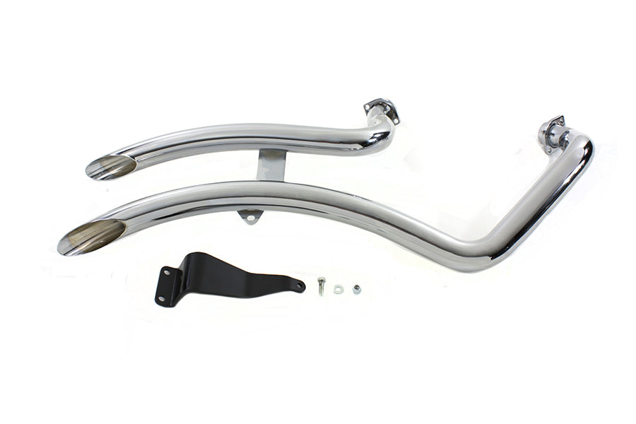 XL Exhaust Drag Pipe Set Chrome