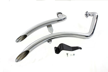 XL Exhaust Drag Pipe Set Chrome
