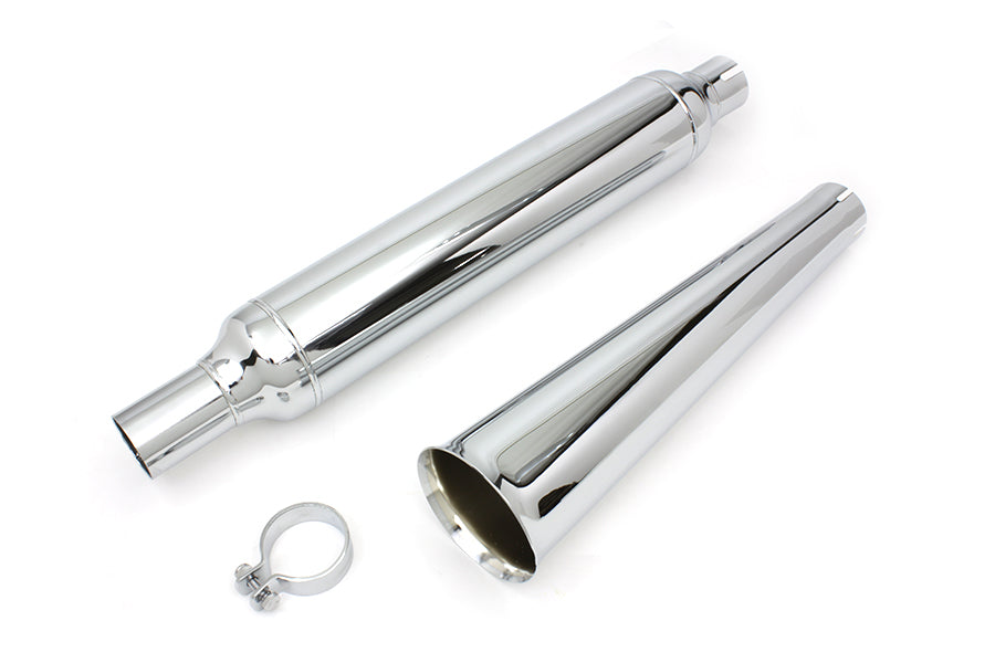 Chrome Muffler With Megaphone Tip