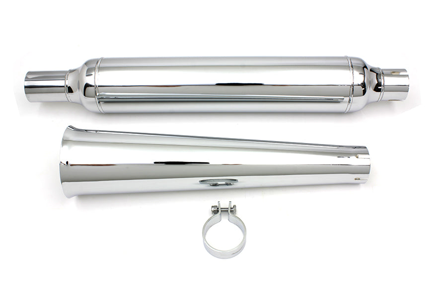 Chrome Muffler With Megaphone Tip