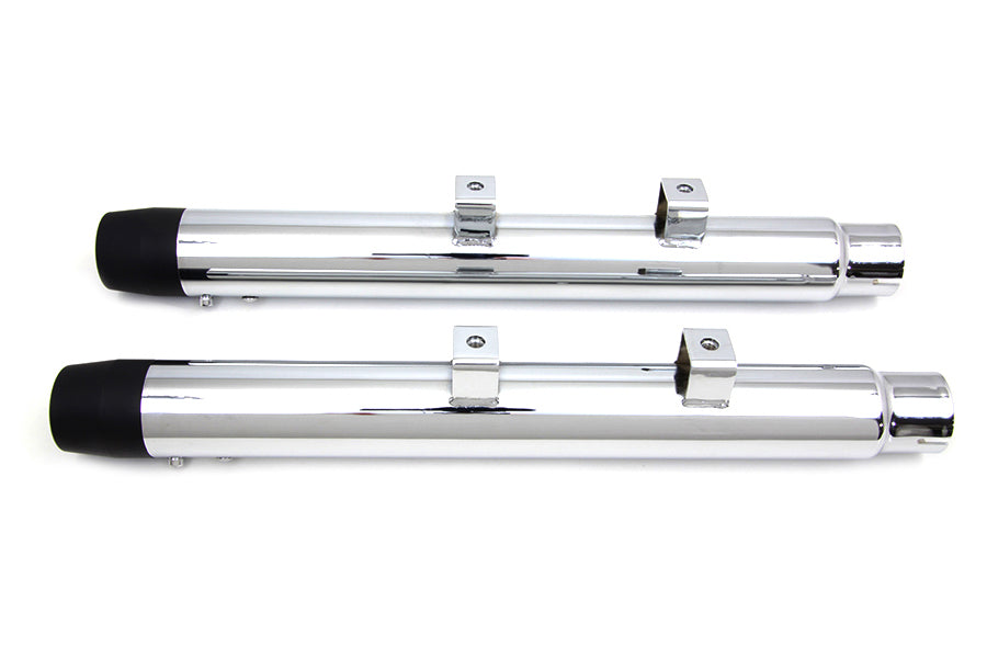 2-1/4 Diameter Chrome Straight Muffler Set