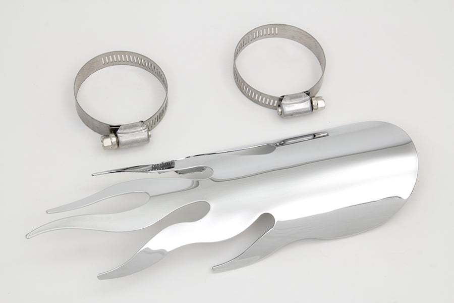 Chrome Flame Heat Shield