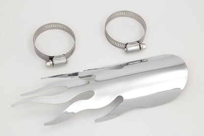 Chrome Flame Heat Shield