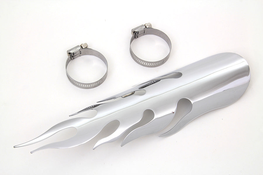 Chrome Flame Heat Shield