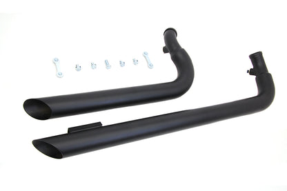 Wyatt Gatling Exhaust Drag Pipe Set Slash Cut Black