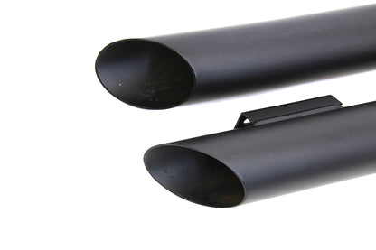Wyatt Gatling Exhaust Drag Pipe Set Slash Cut Black