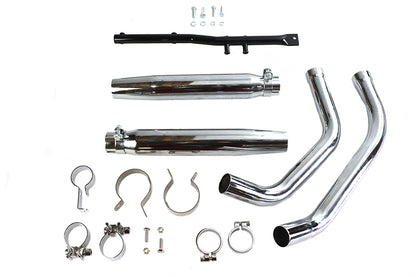 Tapered Muffler Exhaust Kit Chrome