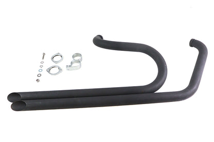 Side By Side Drag Pipe Set Black