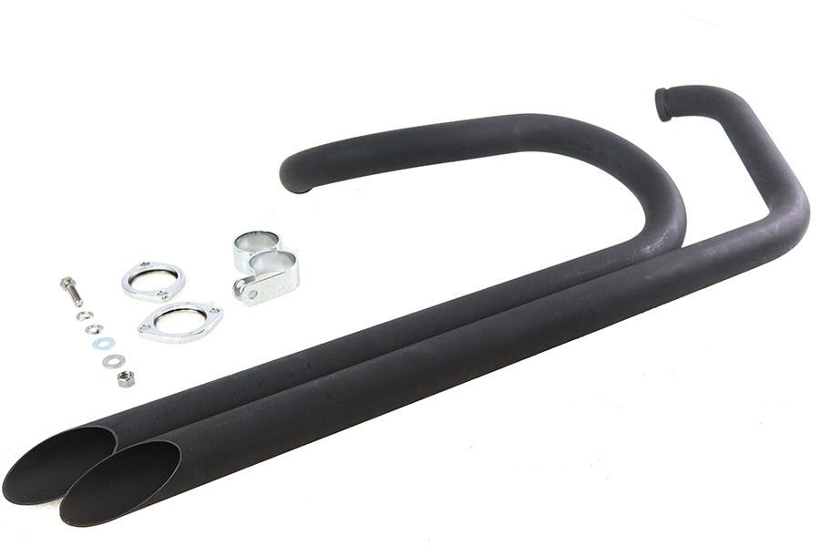 Side By Side Drag Pipe Set Black