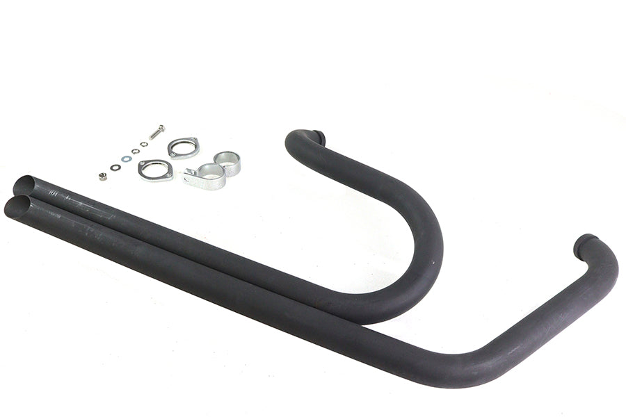 Side By Side Drag Pipe Set Black