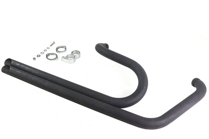 Side By Side Drag Pipe Set Black