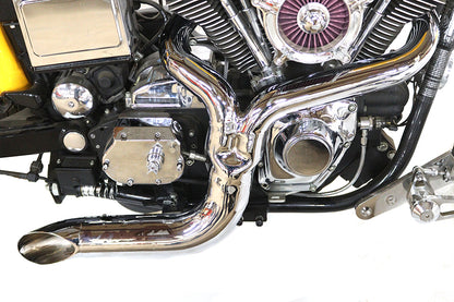 FXD 2:1 Lake Side Pipe Exhaust Chrome