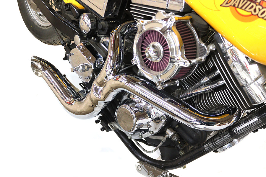 FXD 2:1 Lake Side Pipe Exhaust Chrome