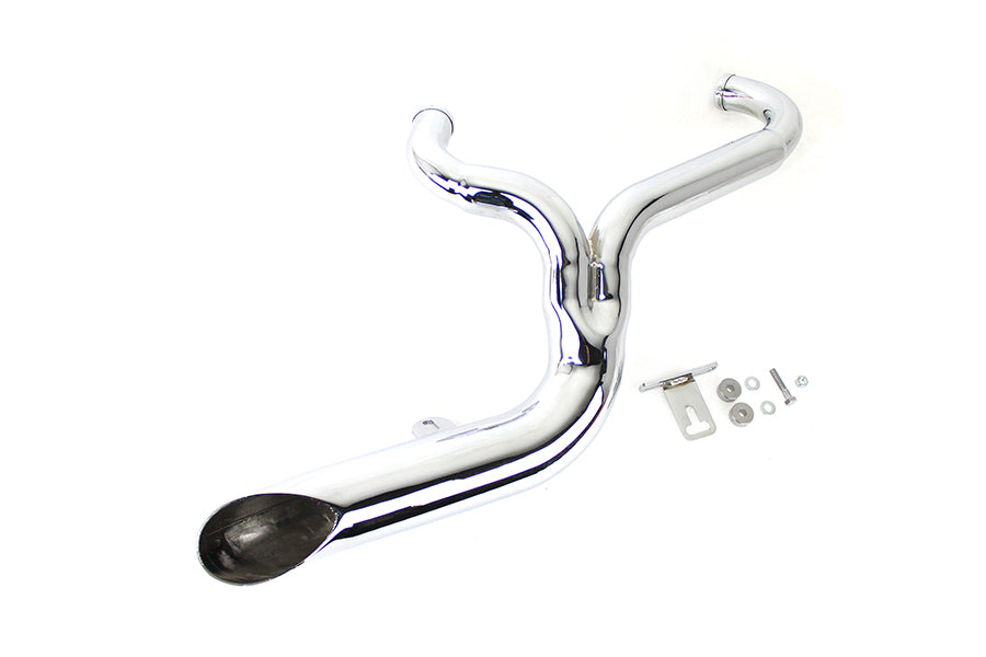 FXD 2:1 Lake Side Pipe Exhaust Chrome