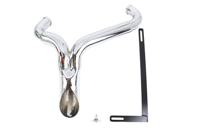 Wyatt Gatling Y" Exhaust Pipe Header Chrome