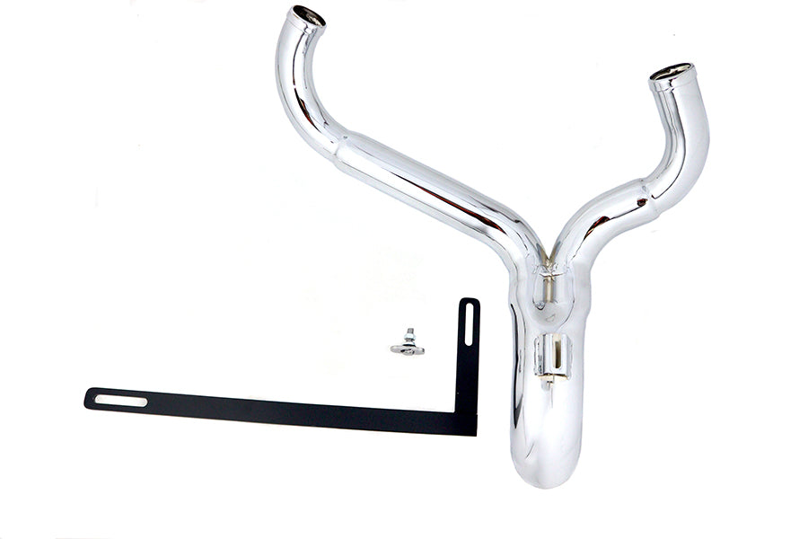 Wyatt Gatling Y" Exhaust Pipe Header Chrome