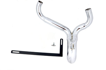 Wyatt Gatling Y" Exhaust Pipe Header Chrome
