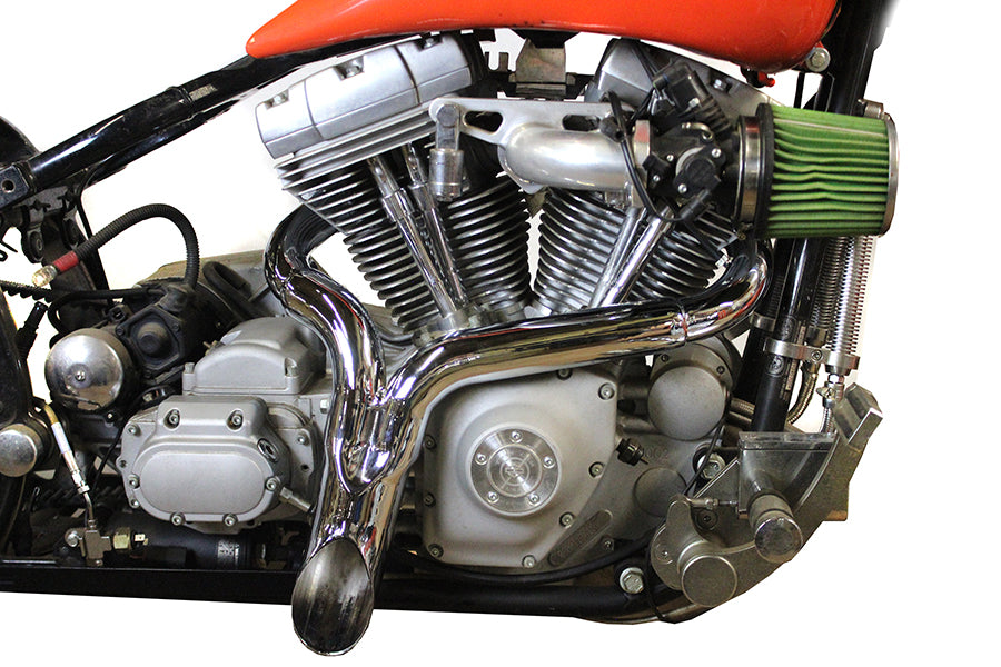 Wyatt Gatling Y" Exhaust Pipe Header Chrome