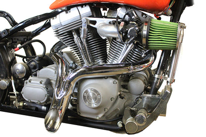 Wyatt Gatling Y" Exhaust Pipe Header Chrome