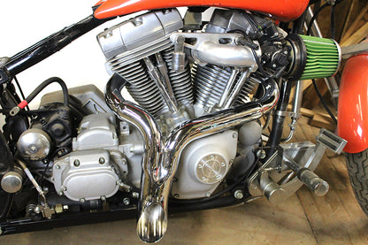 Wyatt Gatling Y" Exhaust Pipe Header Chrome