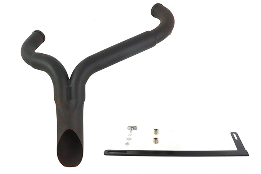 Wyatt Gatling Y" Exhaust Pipe Header Black