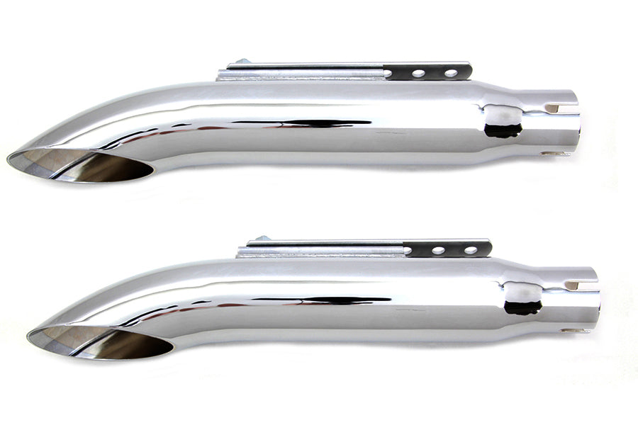 16 Turn Out Muffler Set Chrome