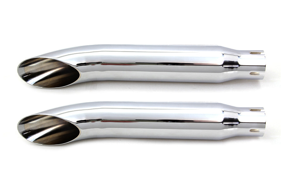 16 Turn Out Muffler Set Chrome