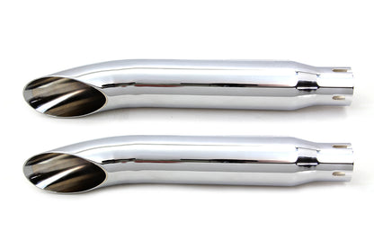 16 Turn Out Muffler Set Chrome