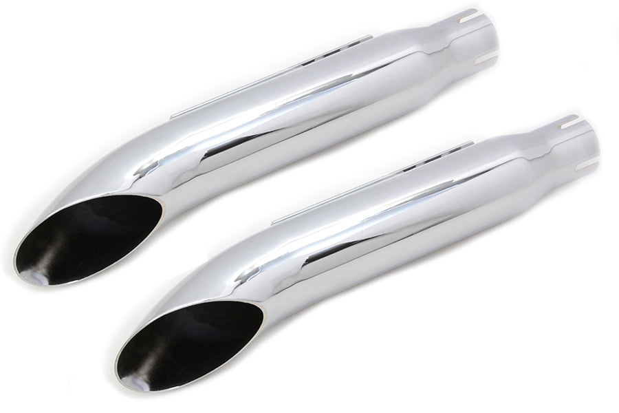 16 Turn Out Muffler Set Chrome