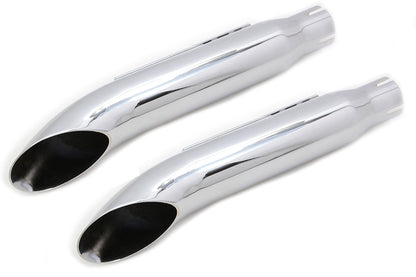 16 Turn Out Muffler Set Chrome