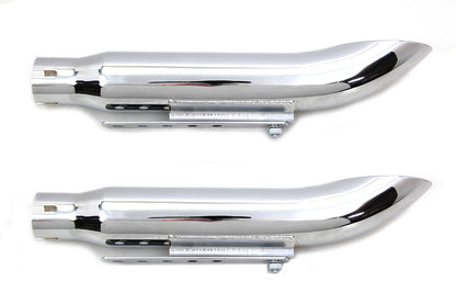 16 Turn Out Muffler Set Chrome