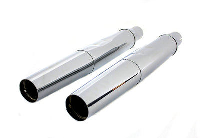Replica Tapered Muffler Embossed Chrome