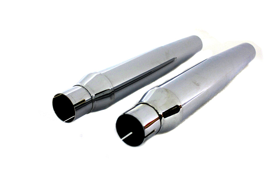 Replica Tapered Muffler Embossed Chrome