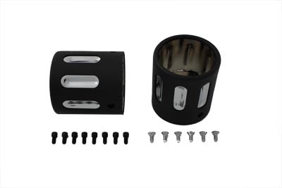 Black Revolver Tip Set For 4 Muffler
