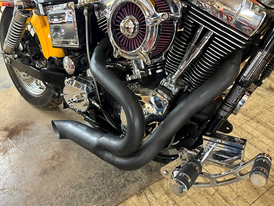 Black Wyatt Gatling 2 into 1 Exhaust Pipe Header Kit