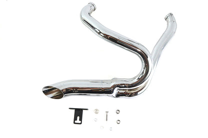 Chrome Wyatt Gatling 2 into 1 Exhaust Pipe Header Kit