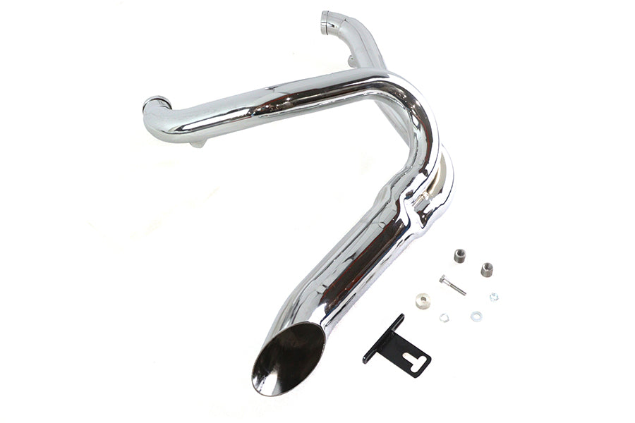 Chrome Wyatt Gatling 2 into 1 Exhaust Pipe Header Kit