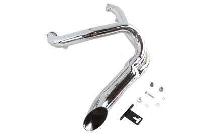 Chrome Wyatt Gatling 2 into 1 Exhaust Pipe Header Kit