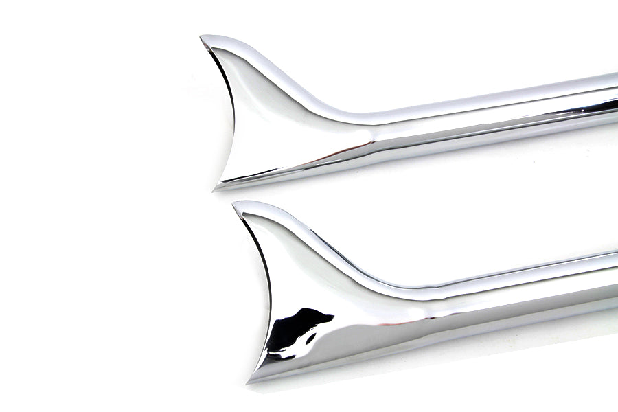 36 Straight Fishtail Extension Set Chrome