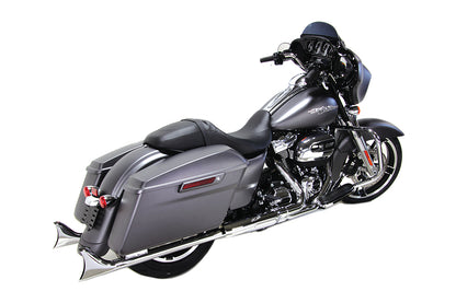 M8 36 Straight Fishtail Exhaust Extension Set Chrome