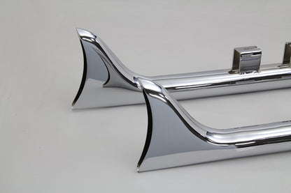 M8 36 Straight Fishtail Exhaust Extension Set Chrome