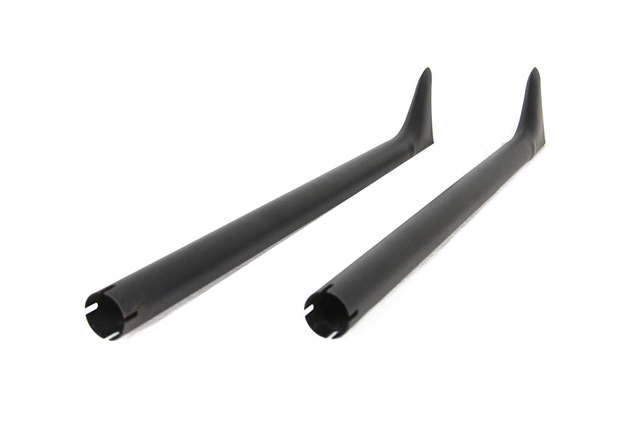 36 Straight Fishtail Exhaust Extension Set Black