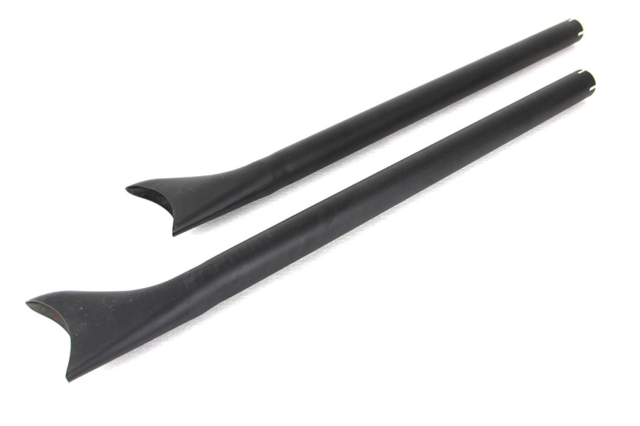 36 Straight Fishtail Exhaust Extension Set Black