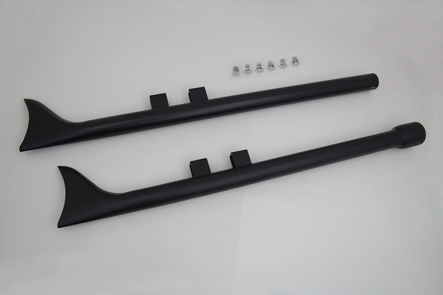 M8 36 Straight Fishtail Exhaust Extension Set Black