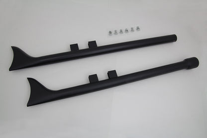 M8 36 Straight Fishtail Exhaust Extension Set Black